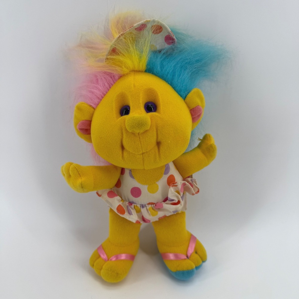 Vintage 1989 Playskool Hobnobbins Cousin Sunny Plush Doll Yellow Retro Toy